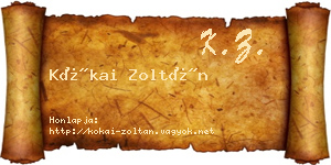 Kókai Zoltán névjegykártya